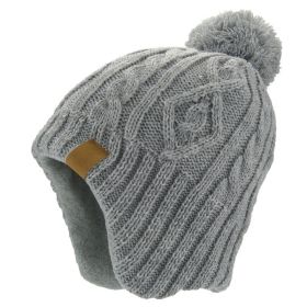 Hat For Boys And Girls Fashionable Knitted Ear Protection (Option: Gray-51to53cm)
