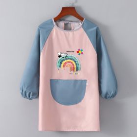 Baby Painting Overclothes Breathable Bib Apron (Option: Le Rouge Perfecto Blue Sleeve-L)