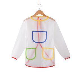 New Transparent Children's Waterproof Smock Antifouling With Pocket (Option: With Pocket-L)