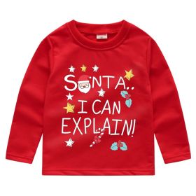 Children's Fashion Sweater Bottoming Shirt (Option: Red 6-100cm)