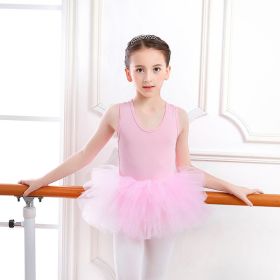 Children Practice Dancing Dress Performance Costume (Option: Pink-L)