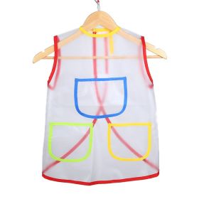 New Transparent Children's Waterproof Smock Antifouling With Pocket (Option: Vest-L)