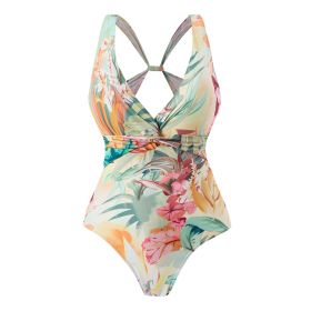 Women's One-piece Swimsuit Halter Bikini Printed (Option: Bikini-XL)