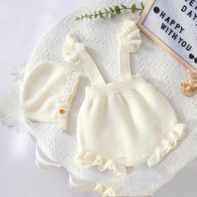 Girls Baby Tank Tops Rompers Jumpsuit (Option: Beige-86cm)