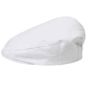 Boys' Suit Gentleman Beret White Baptism Octagonal (Option: Herringbone Super White-54CM)