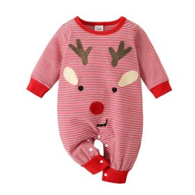 Fashion Children's Christmas Jumpsuit Romper (Option: Red-12to18m)