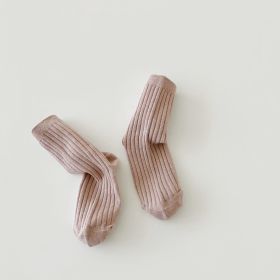 Boys And Girls Socks Korean Retro Tube (Option: Tobacco Powder-L Code)