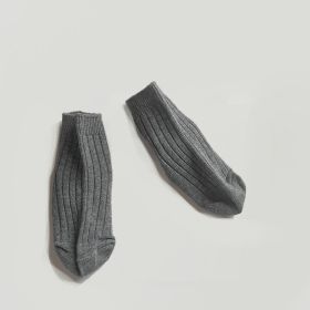 Boys And Girls Socks Korean Retro Tube (Option: Heather Gray-M Code)