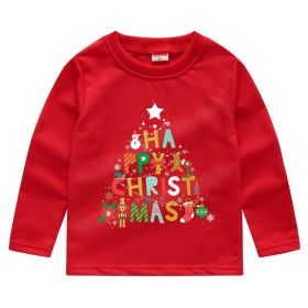 Children's Fashion Sweater Bottoming Shirt (Option: Red 4-110cm)
