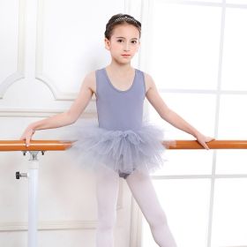 Children Practice Dancing Dress Performance Costume (Option: Dark Gray-L)