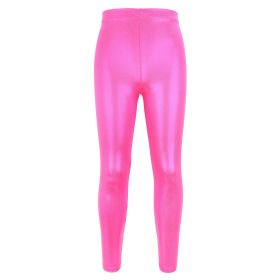 Children's Dance Pants High Elastic Breathability Yoga Pants Modern Dance Practice Leggings (Option: Rose Red-160cm)