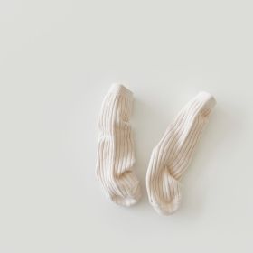 Boys And Girls Socks Korean Retro Tube (Option: Beige-L Code)